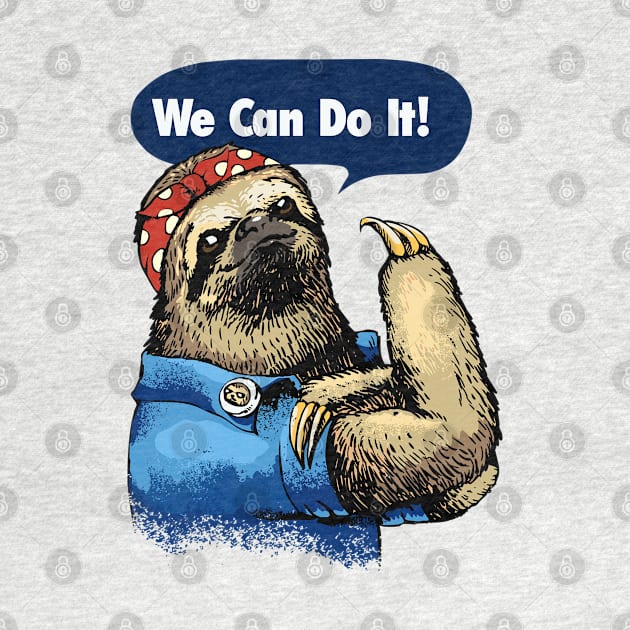 We Can Do It Sloth by huebucket